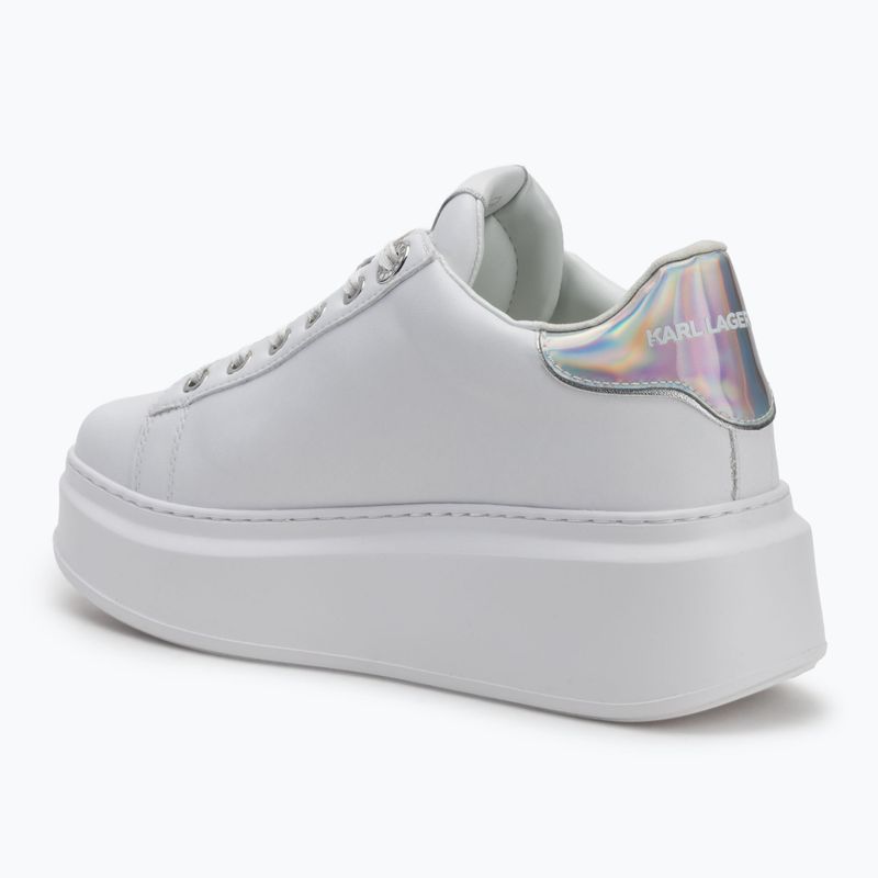 KARL LAGERFELD dámske topánky Anakapri Signia white leather w/silver 3