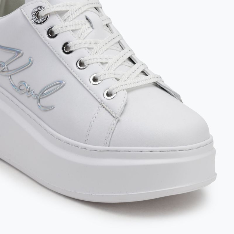 KARL LAGERFELD dámske topánky Anakapri Signia white leather w/silver 7