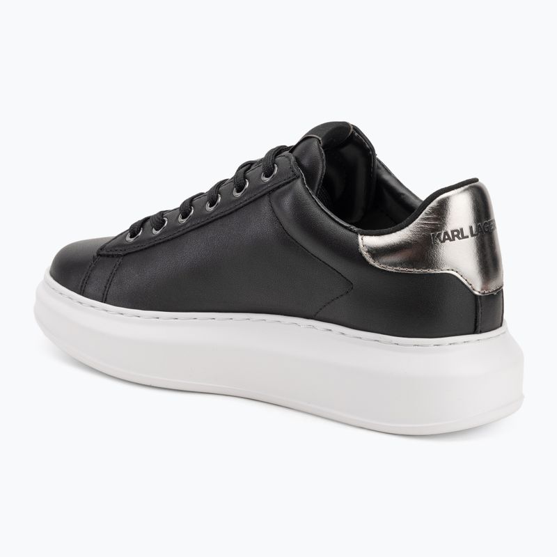 KARL LAGERFELD dámske topánky Kapri Maison black leather w/silver 3