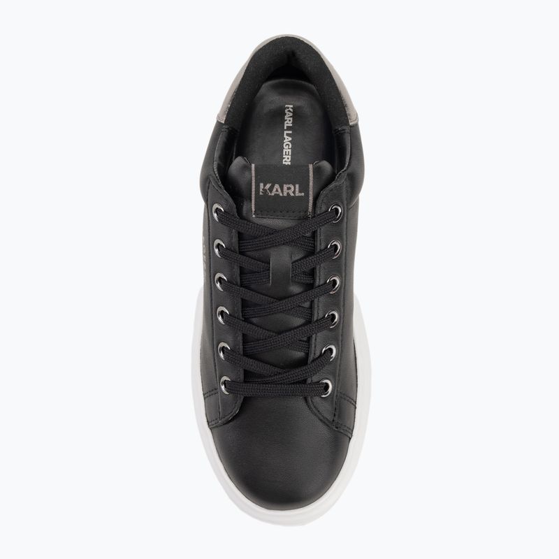 KARL LAGERFELD dámske topánky Kapri Maison black leather w/silver 5