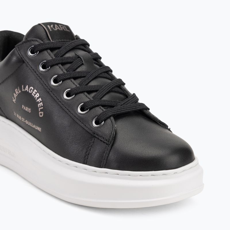 KARL LAGERFELD dámske topánky Kapri Maison black leather w/silver 7