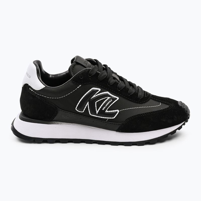 KARL LAGERFELD dámske topánky Kairo Kl Sidetrim black leather/textille