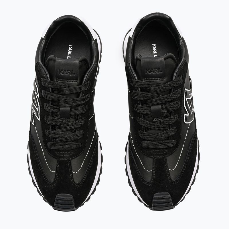 KARL LAGERFELD dámske topánky Kairo Kl Sidetrim black leather/textille 4