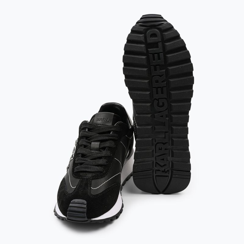 KARL LAGERFELD dámske topánky Kairo Kl Sidetrim black leather/textille 5