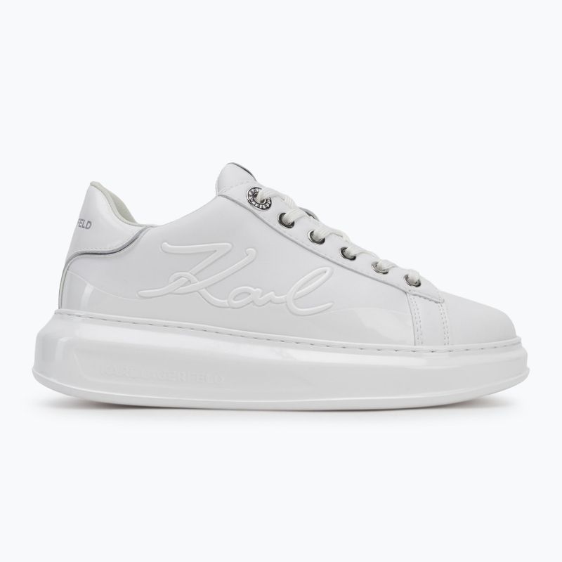Dámske topánky KARL LAGERFELD Kapri Signia Shine white leather/mono 2
