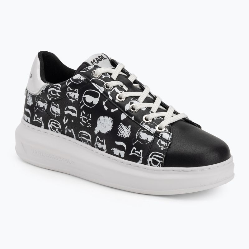 Dámske topánky KARL LAGERFELD Kapri Twin Nft Graffiti black/white leather