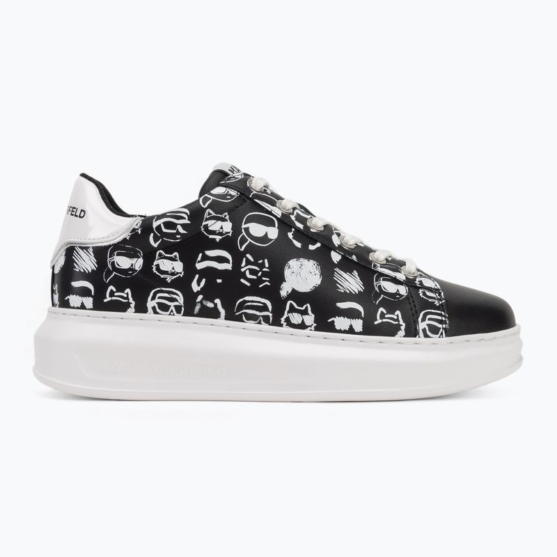Dámske topánky KARL LAGERFELD Kapri Twin Nft Graffiti black/white leather 2