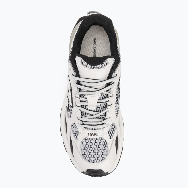 KARL LAGERFELD dámske topánky Orion Sidetrim black leather/textile w/white 5