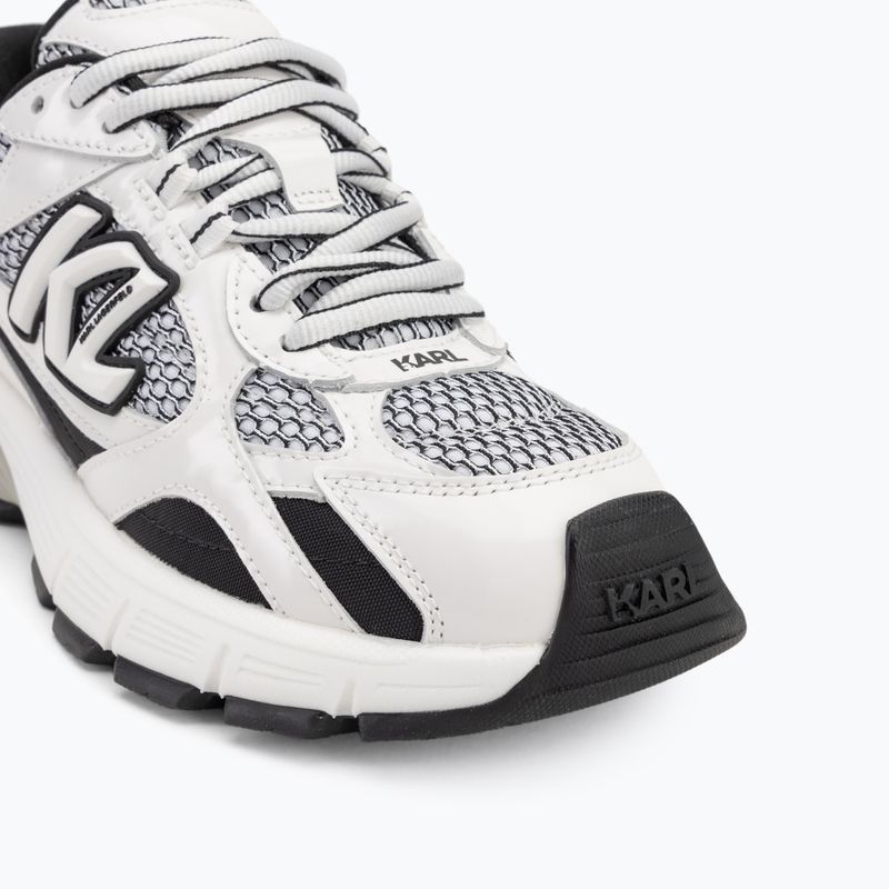 KARL LAGERFELD dámske topánky Orion Sidetrim black leather/textile w/white 7