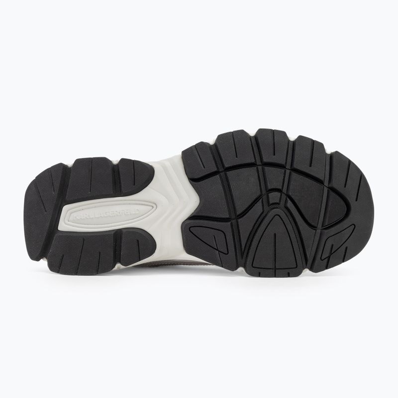 KARL LAGERFELD dámske topánky Orion Sidetrim white leather/textile w/silver 4