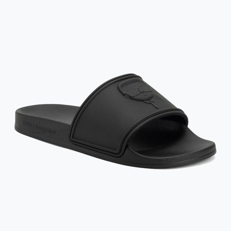 Dámske nazúvaky KARL LAGERFELD Kondo 2.0 NFT Relief black rubber