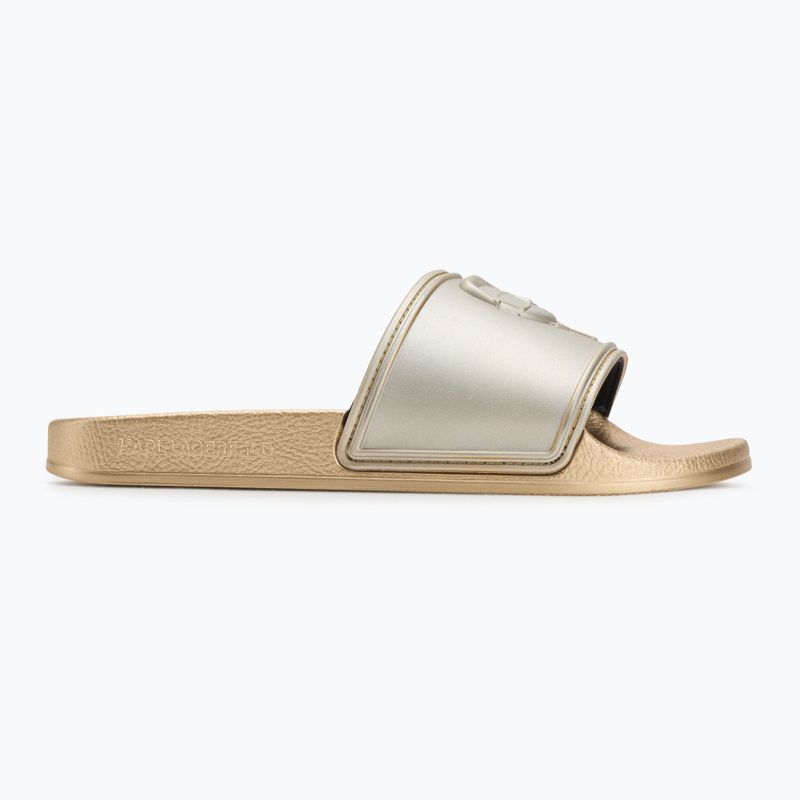 Dámske nazúvaky KARL LAGERFELD Kondo 2.0 NFT Relief gold rubber 2