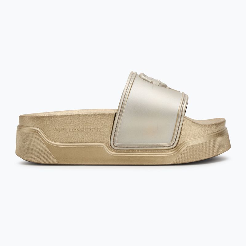 KARL LAGERFELD dámske žabky Condominium Nft Relief gold rubber 2