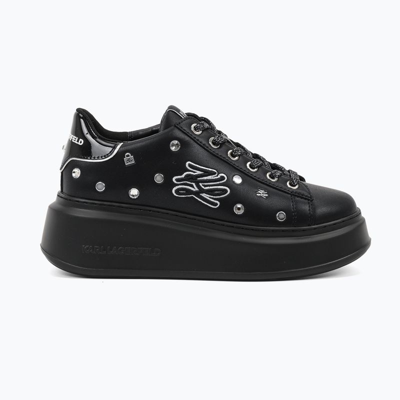 KARL LAGERFELD dámske topánky Anakapri Autograph Studs black leather w/silver