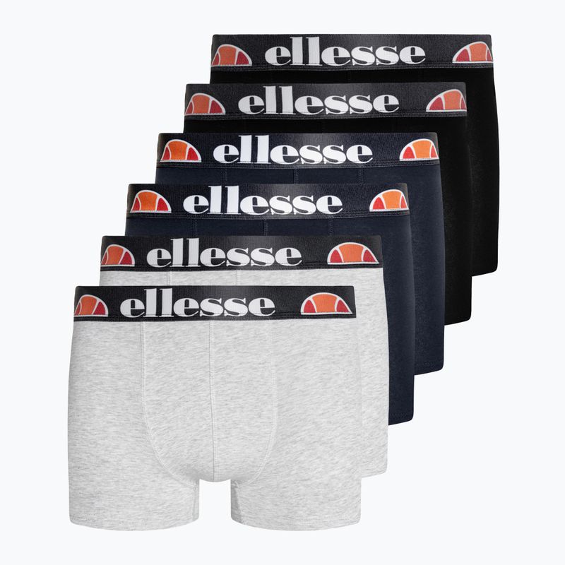 Ellesse Millaro boxerky 6 párov black/grey/navy