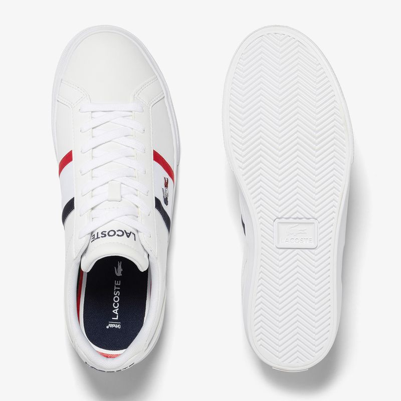 Lacoste pánska obuv 45CMA0055 white/navy/red 11