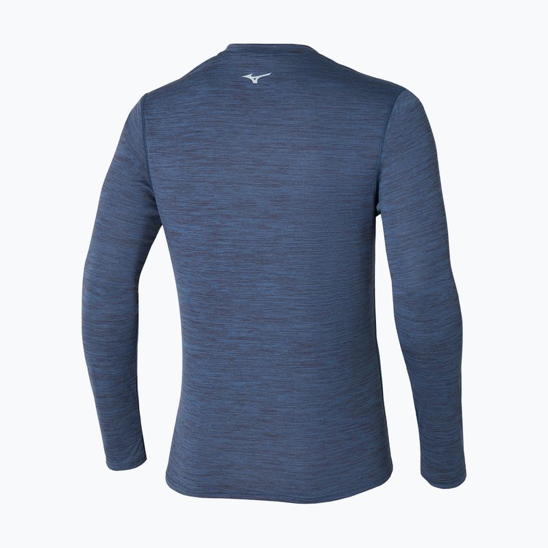 Pánske bežecké tričko Mizuno Impulse Core Half Zip estate blue 2