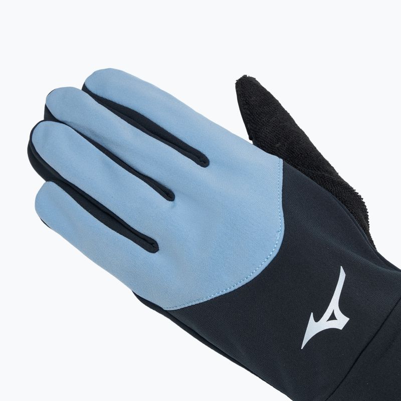Bežecké rukavice Mizuno Warmalite black / glacier lake 4