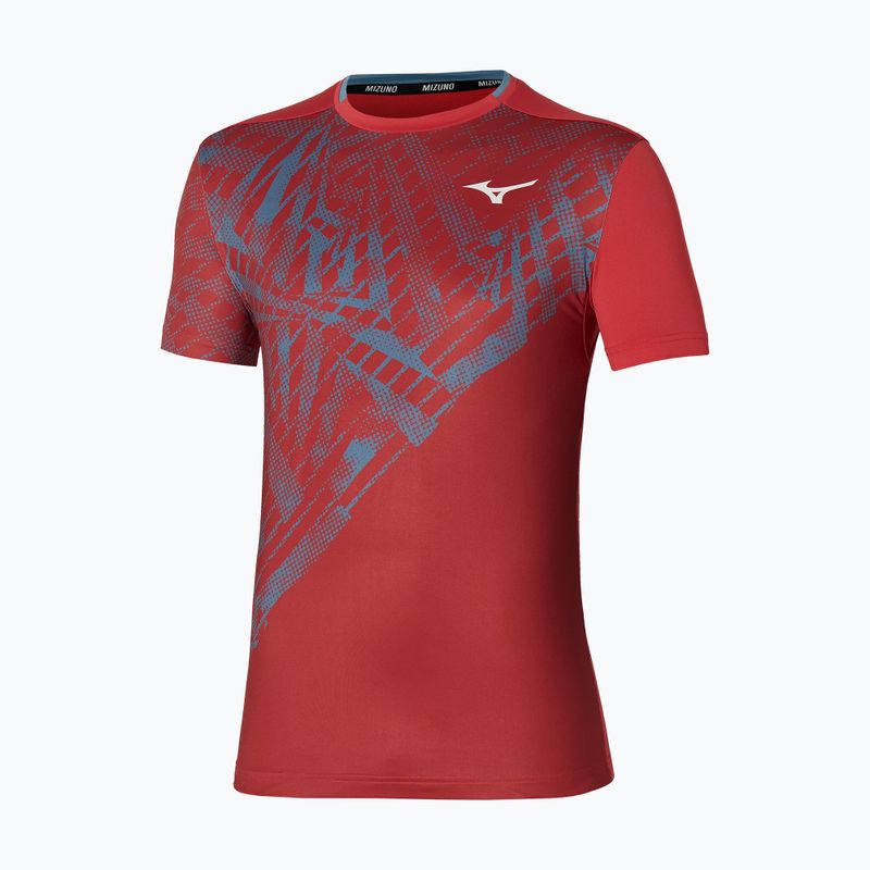 Pánske tenisové tričko Mizuno Mugen Shadow Graphic Tee salsa