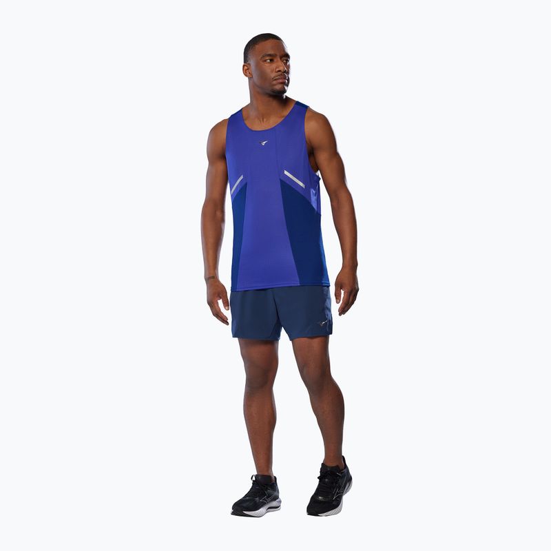 Pánske bežecké tričko Mizuno DryAeroFlow Tank reflexblue 2