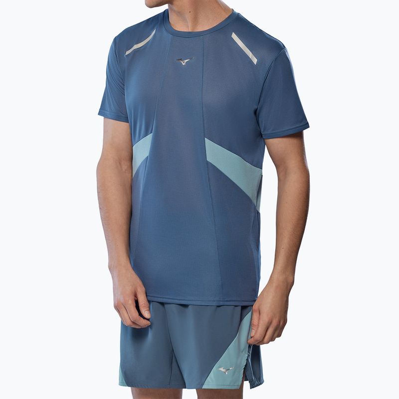 Pánske bežecké tričko Mizuno DryAeroFlow Tee vintage indigo