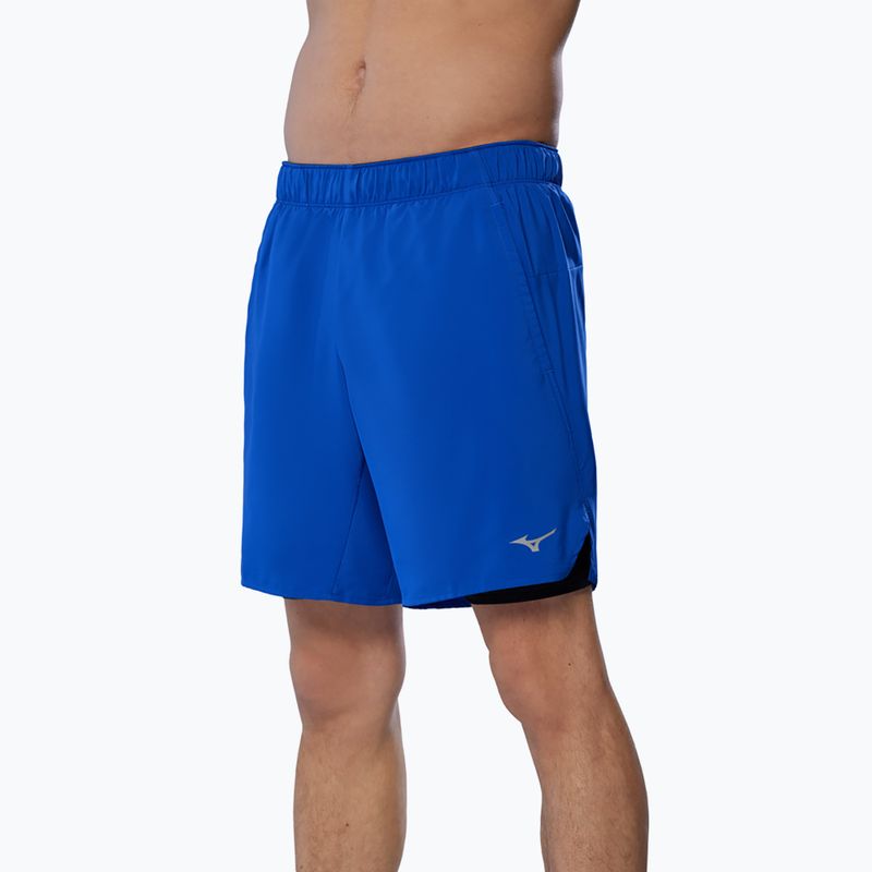 Pánske bežecké šortky Mizuno Core 7,5" 2IN1 reflex blue