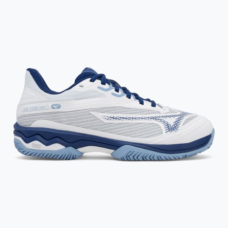 Dámské tenisové boty Mizuno Wave Exceed Light 2 CC white/ bellwether blue/ bel air blue 2