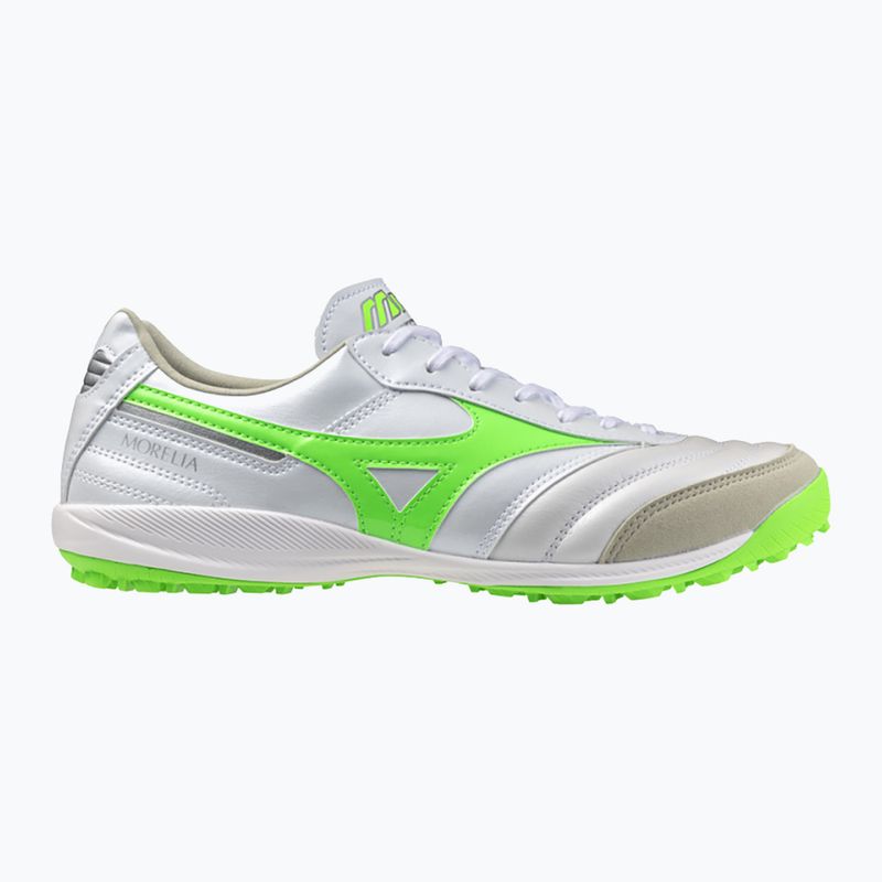 Pánske kopačky Mizuno Morelia Sala Elite TF white/neon green/galaxy silver