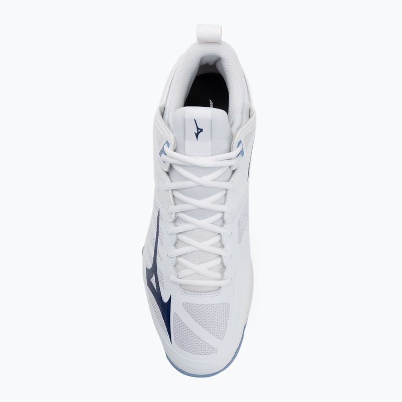 Volejbalové topánky Mizuno Wave Dimension Mid biele/bellwether modré/belairblu 5