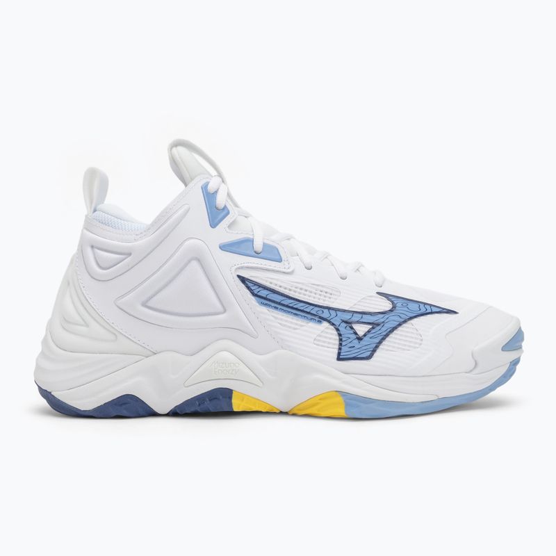 Volejbalové topánky Mizuno Wave Momentum 3 Mid biele/bellwether modré/belair modré 2