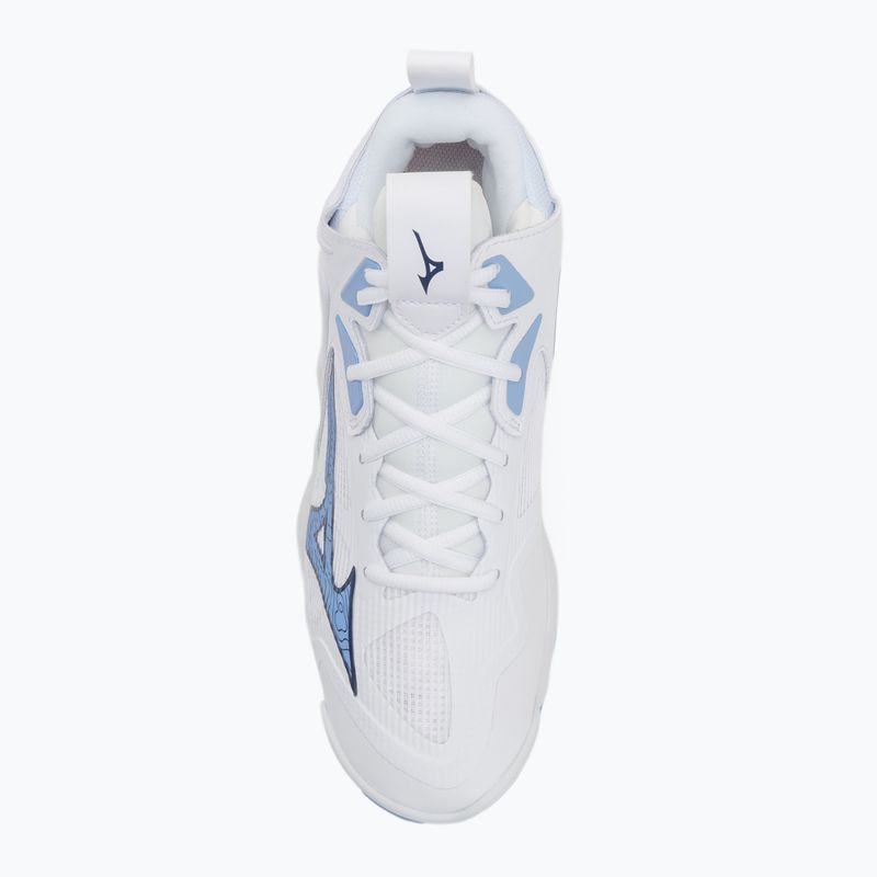 Volejbalové topánky Mizuno Wave Momentum 3 Mid biele/bellwether modré/belair modré 5