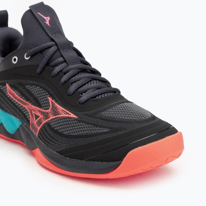 Volejbalové topánky Mizuno Wave Luminous 3 black/neon flame/peacock blue 7
