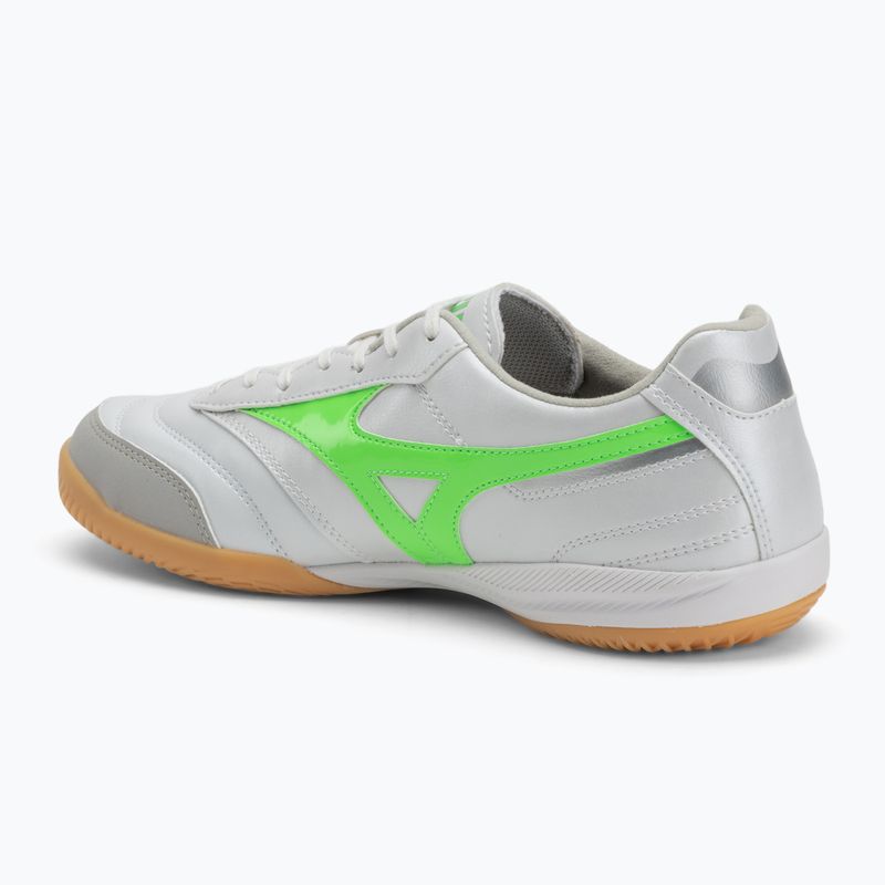 Pánske kopačky Mizuno Morelia Sala Pro IN white/neon green/galaxy silver 3