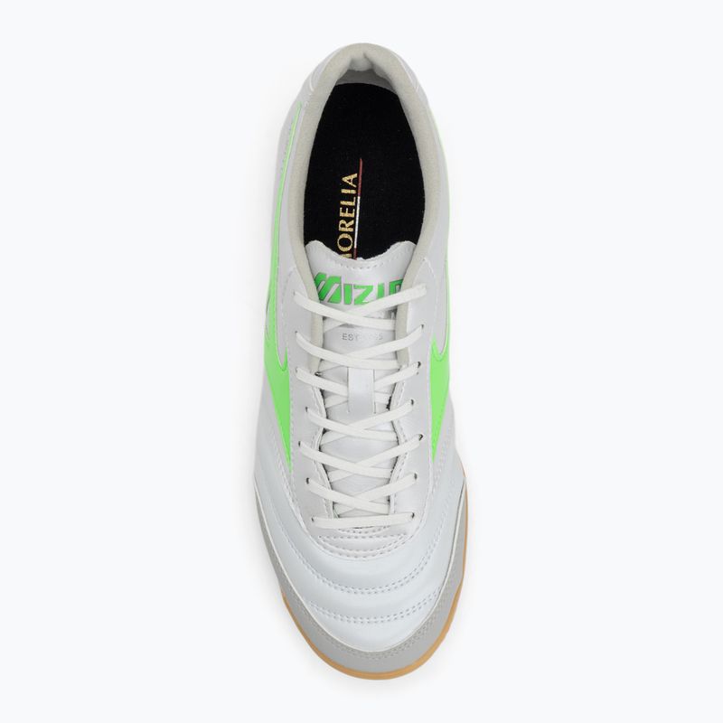 Pánske kopačky Mizuno Morelia Sala Pro IN white/neon green/galaxy silver 5