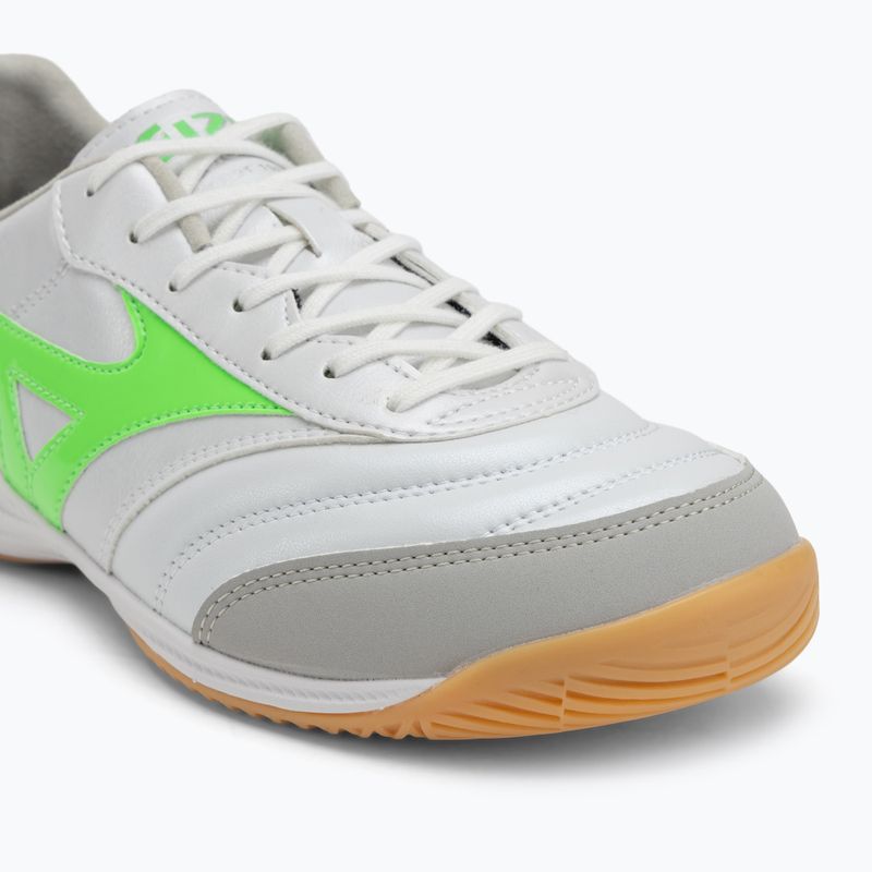 Pánske kopačky Mizuno Morelia Sala Pro IN white/neon green/galaxy silver 7
