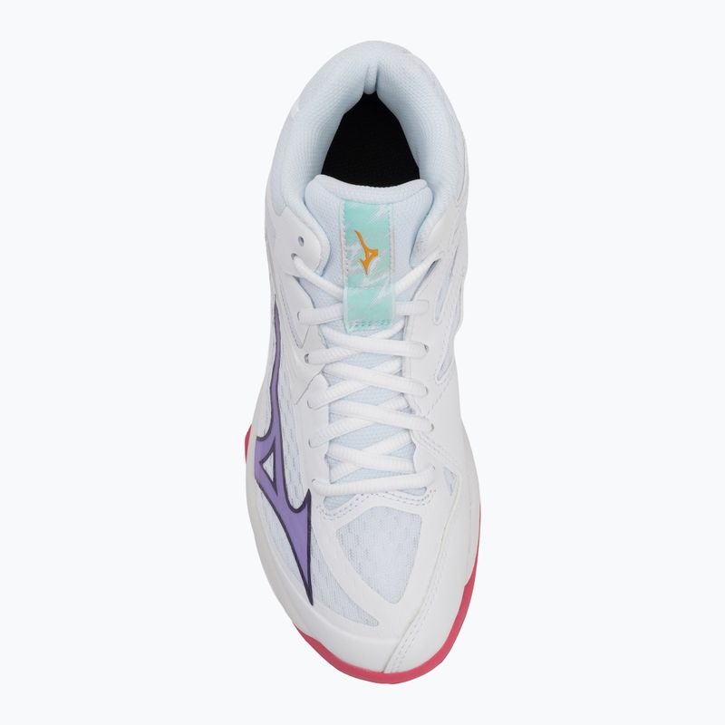 Dámska volejbalová obuv Mizuno Thunder Blade Z Mid white/violet indigo/camelliaros 5