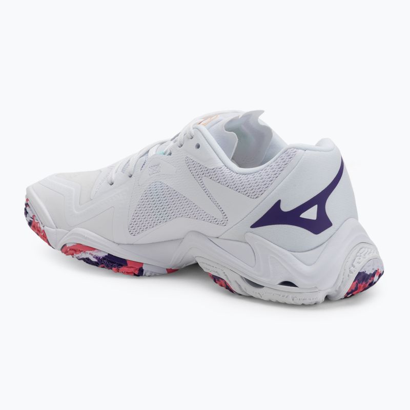 Dámske volejbalové topánky Mizuno Wave Lightning Z8 biele/fialové indigo/camelliaros 3