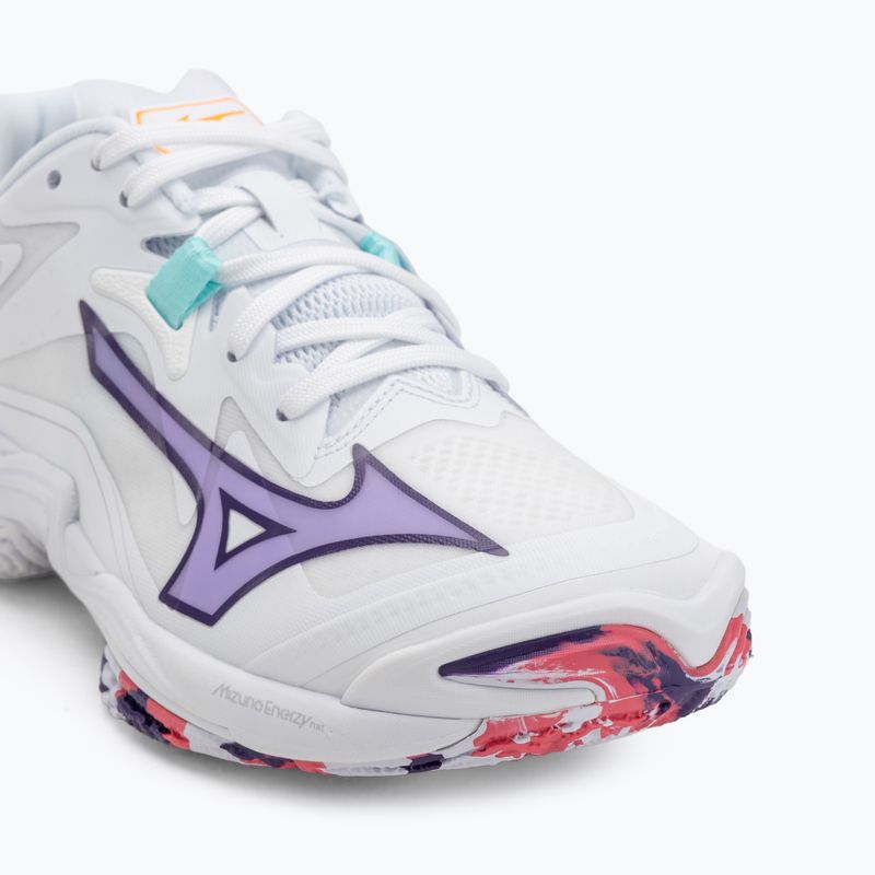 Dámske volejbalové topánky Mizuno Wave Lightning Z8 biele/fialové indigo/camelliaros 7