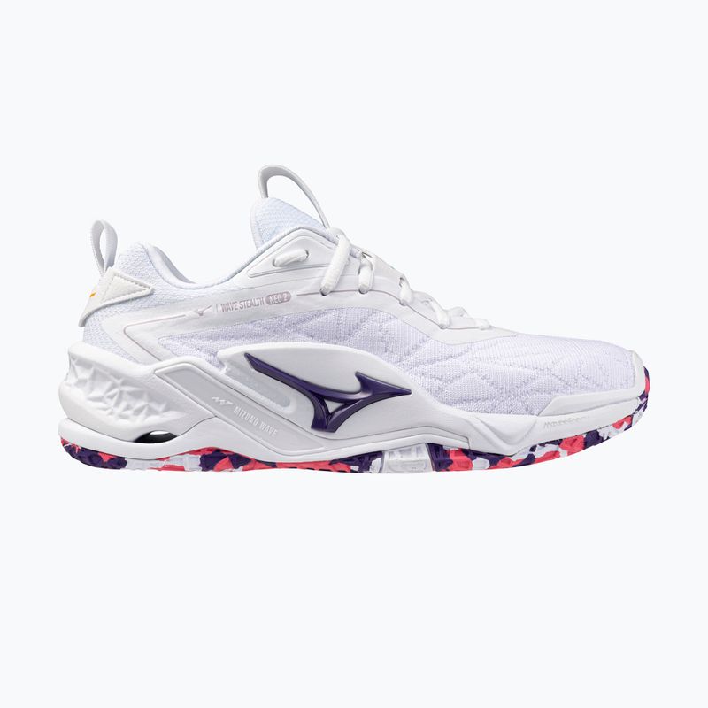 Halové topánky Mizuno Wav Stealth Neo 2 white/violet indigo/camellia rose