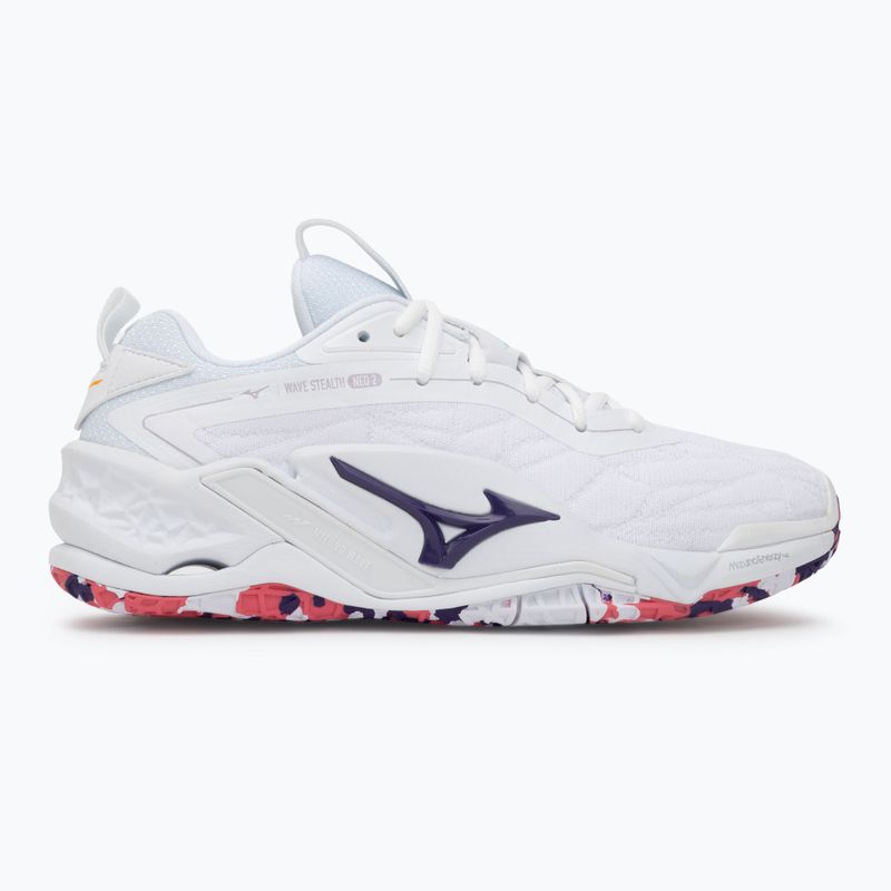 Halové topánky Mizuno Wav Stealth Neo 2 white/violet indigo/camellia rose 2