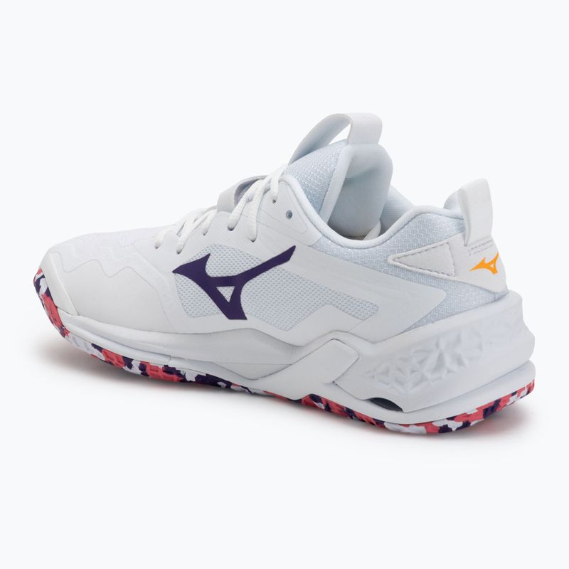 Halové topánky Mizuno Wav Stealth Neo 2 white/violet indigo/camellia rose 3