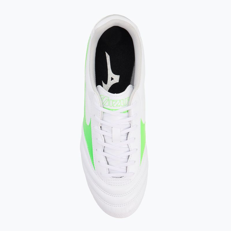 Pánske kopačky Mizuno Morelia II Club Md white/neon green/galaxy silver 5