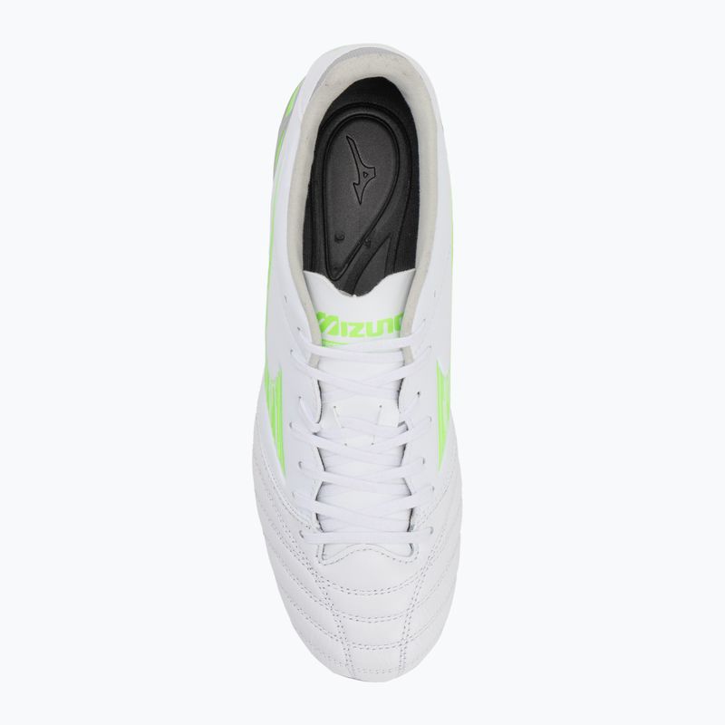 Pánske kopačky Mizuno Morelia Neo IV Pro Md white/neon green/cool gray 3c 5