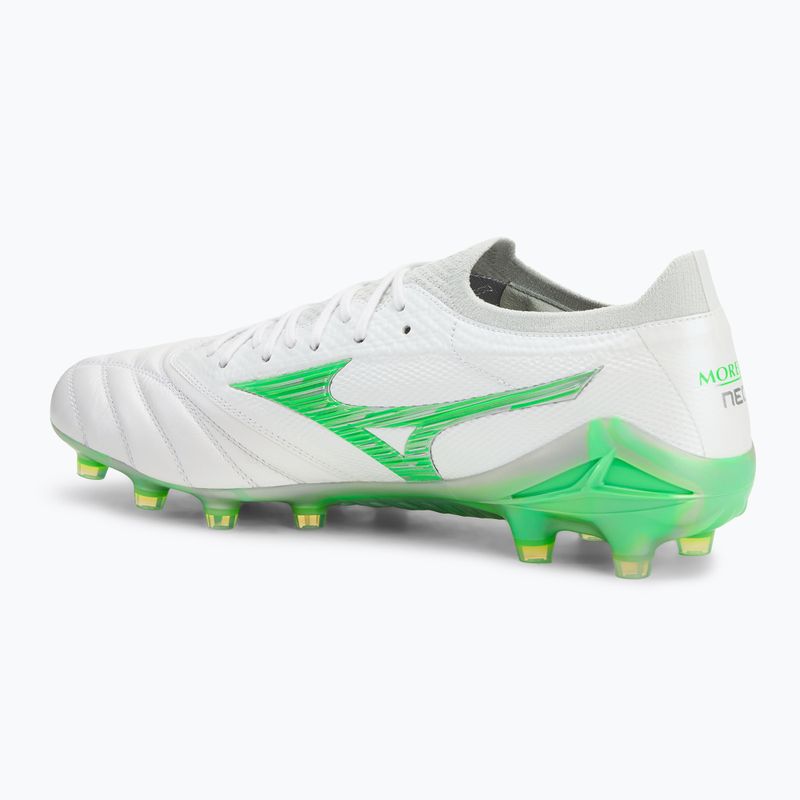 Futbalové kopačky Mizuno Morelia Neo IV β Japan Fg white/neon green/cool gray 3c 3