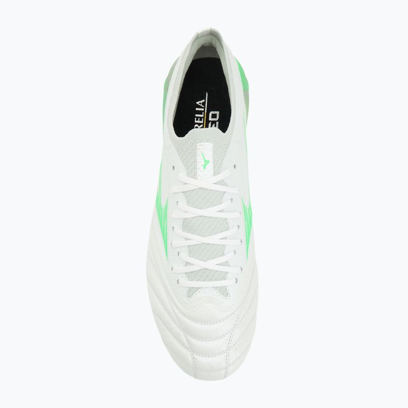 Pánske kopačky Mizuno Morelia Neo IV Β Elite MD white/neon green/cool gray 3c 5