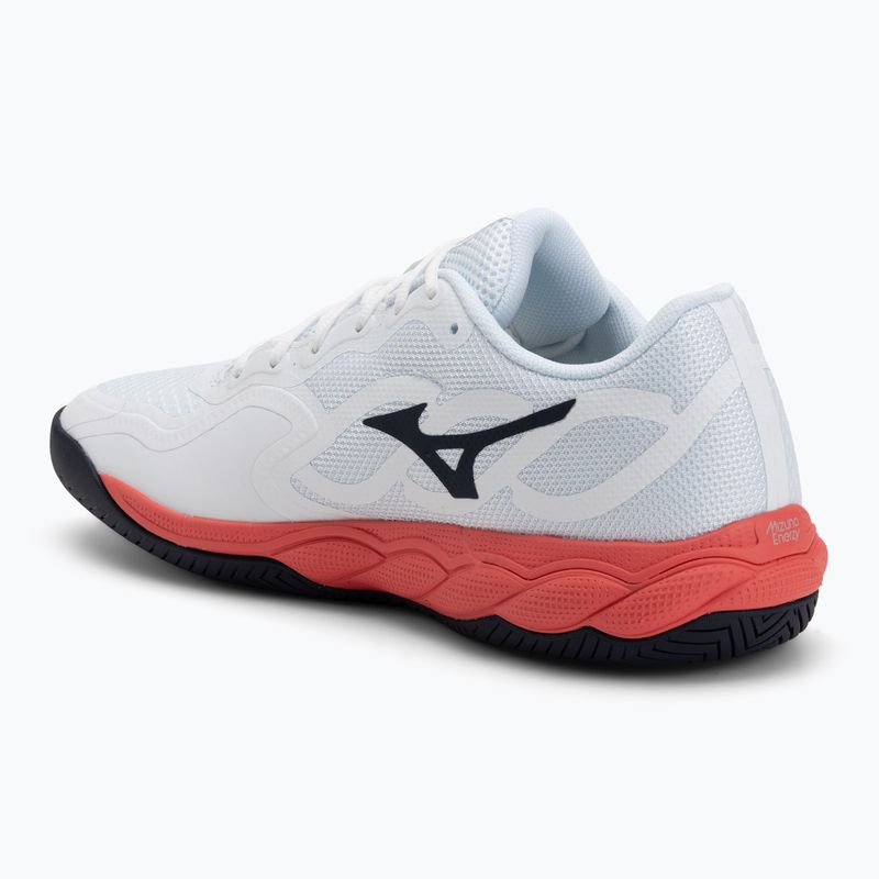 Pánske tenisové topánky Mizuno Wave Enforce Court AC white/baritone blue/calypso coral 3