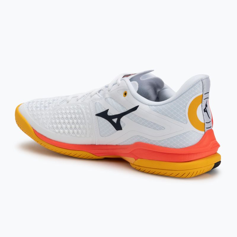 Pánske tenisové topánky Mizuno Wave Exceed Tour 6 AC White/Fiery Coral 2/Citrus 3