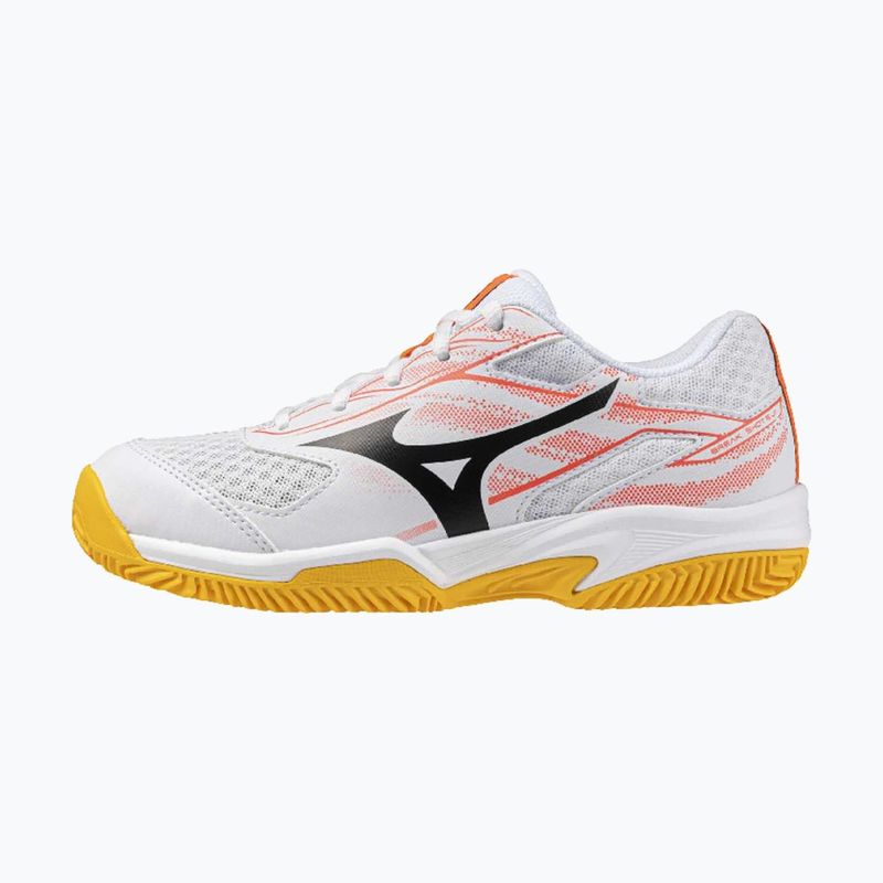 Detské tenisové topánky Mizuno Break Shot 5 Jr CC white/calypso coral/citrus 8