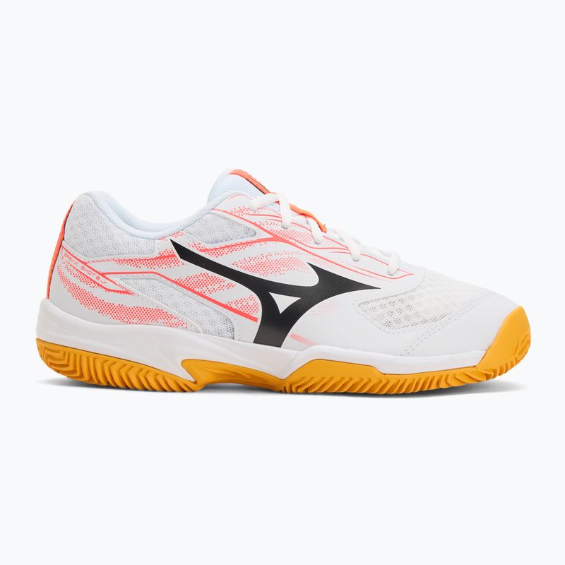 Detské tenisové topánky Mizuno Break Shot 5 Jr CC white/calypso coral/citrus 2