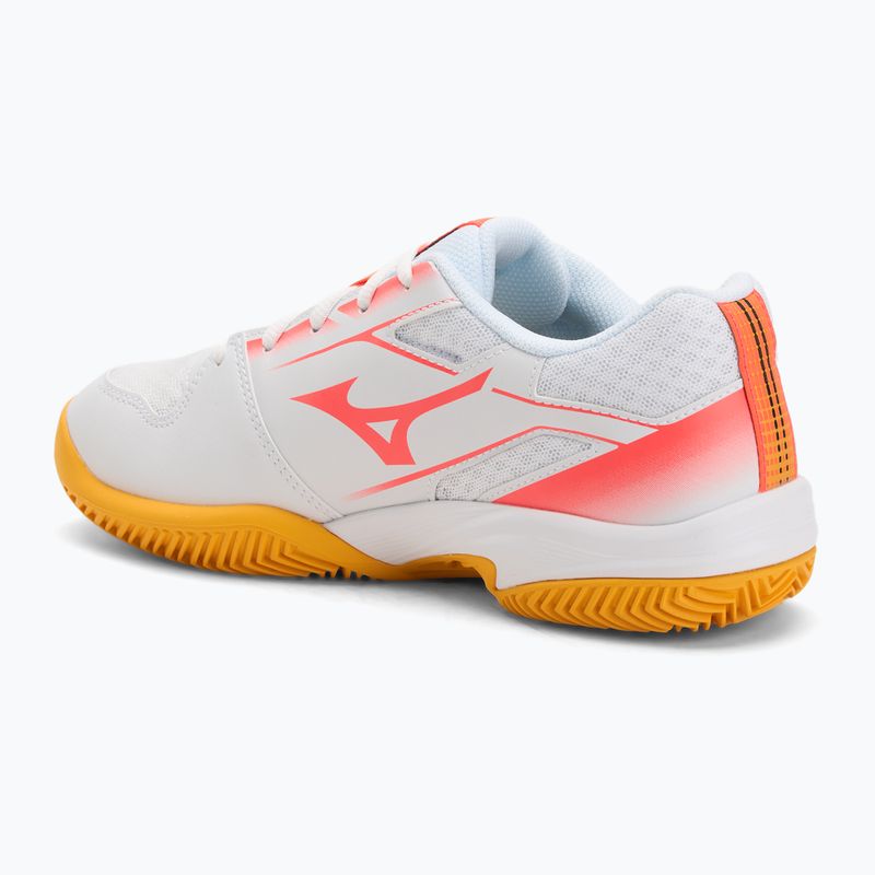 Detské tenisové topánky Mizuno Break Shot 5 Jr CC white/calypso coral/citrus 3